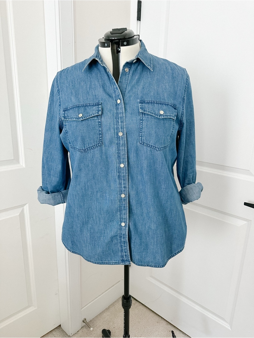 J. Crew Light Blue Denim Button-Down Shirt